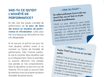 Extraordinaire Moi calme son anxiété de performance 